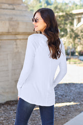 Basic Bae Full Size Round Neck Long Sleeve T-Shirt OutfitFlow